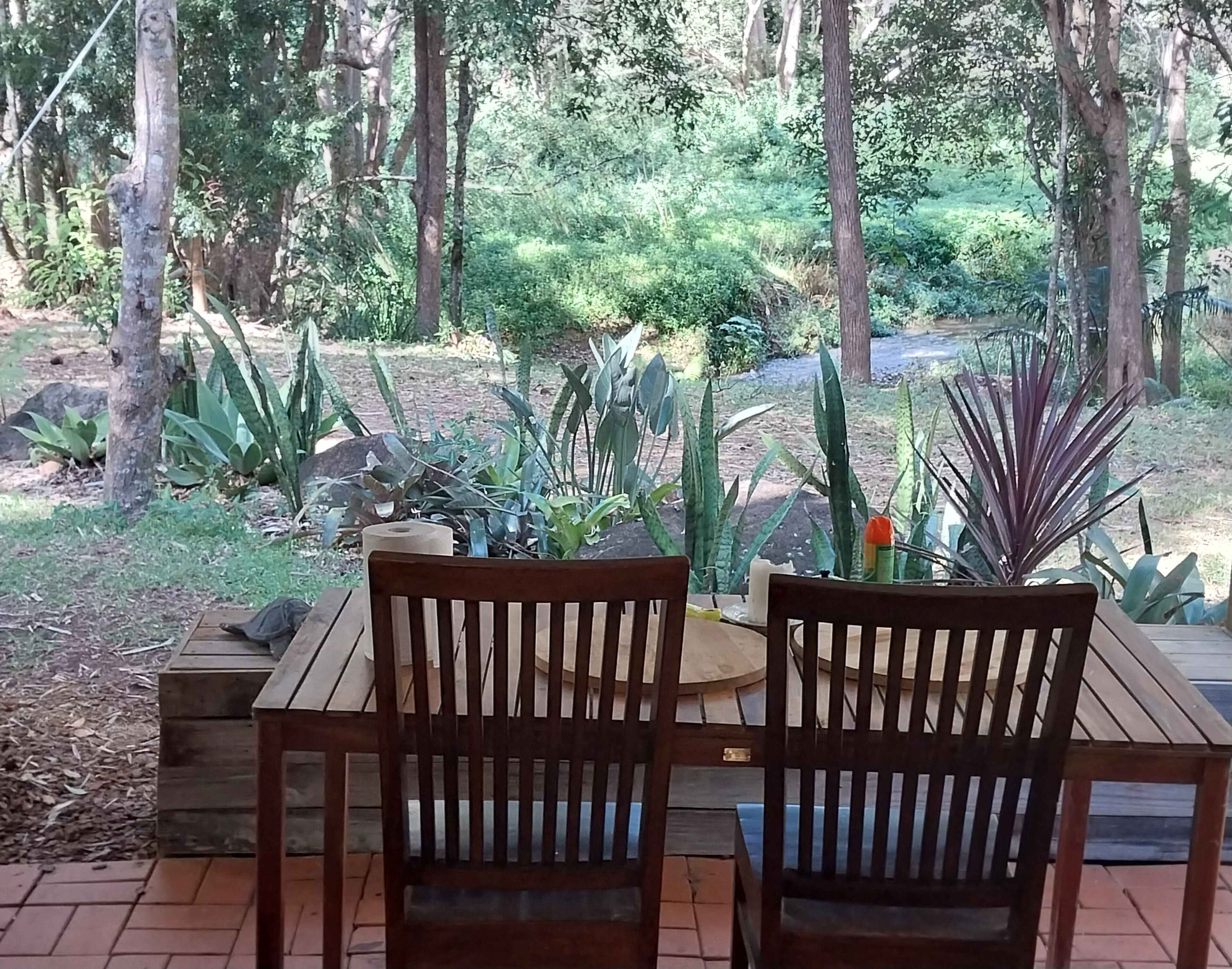 屋外ダイニングエリア