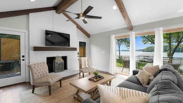 TV connectée, cheminée