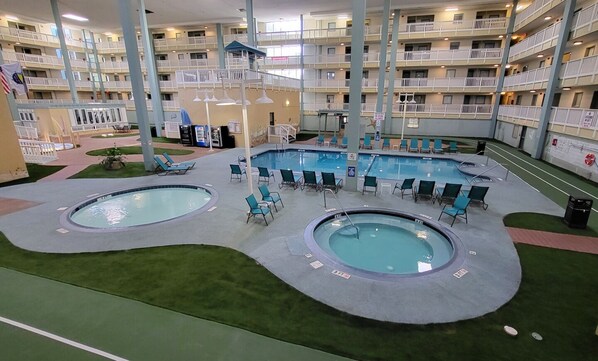 Indoor pool, outdoor pool
