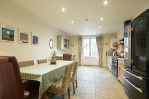 Fridge, cookware/dishes/utensils - Charlton Cottage (Bamburgh)