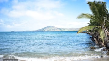 Private beach, white sand