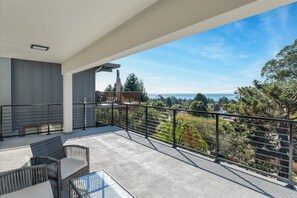 Terrace/patio - Ocean view, Brand new 3000 sq-ft modern home (Aptos)