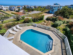 Pool - Beach Break - See the Sun Rise over the Ocean from this 5 BR Semi-Oceanfront home w/Private Pool (Duck)