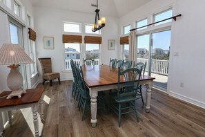 Dining - Beach Break - See the Sun Rise over the Ocean from this 5 BR Semi-Oceanfront home w/Private Pool (Duck)