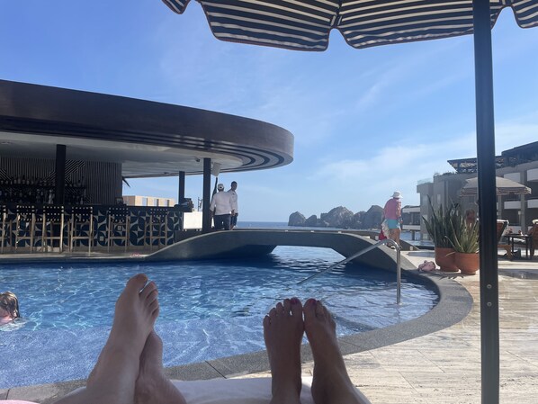 Piscina all'aperto, una piscina riscaldata