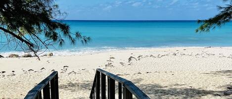 On the beach, beach towels