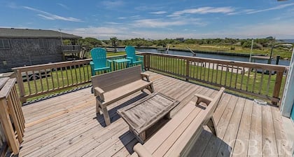 UPDATED for 2024! Waterfront dog friendly home on deep water with dock in Frisco