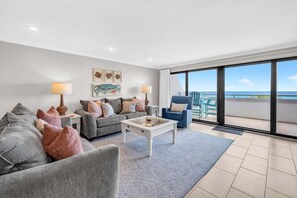 TV, DVD player - Aegean 305: Spacious Beachfront Retreat w/ Pool and Gulf Views (Destin)