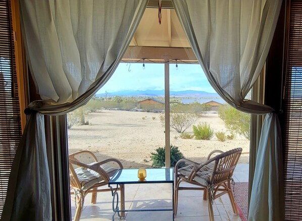 View looking west from living room
