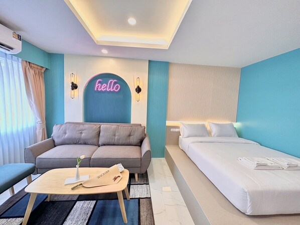 Habitación doble familiar, 1 habitación | Wifi gratis y ropa de cama