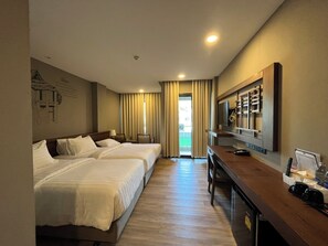 Family Double or Twin Room | Individually decorated, laptop workspace, free WiFi, bed sheets