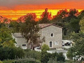 Exterior - Large stone house, swimming pool, billiards, petanque area, table soccer (Fontanes)