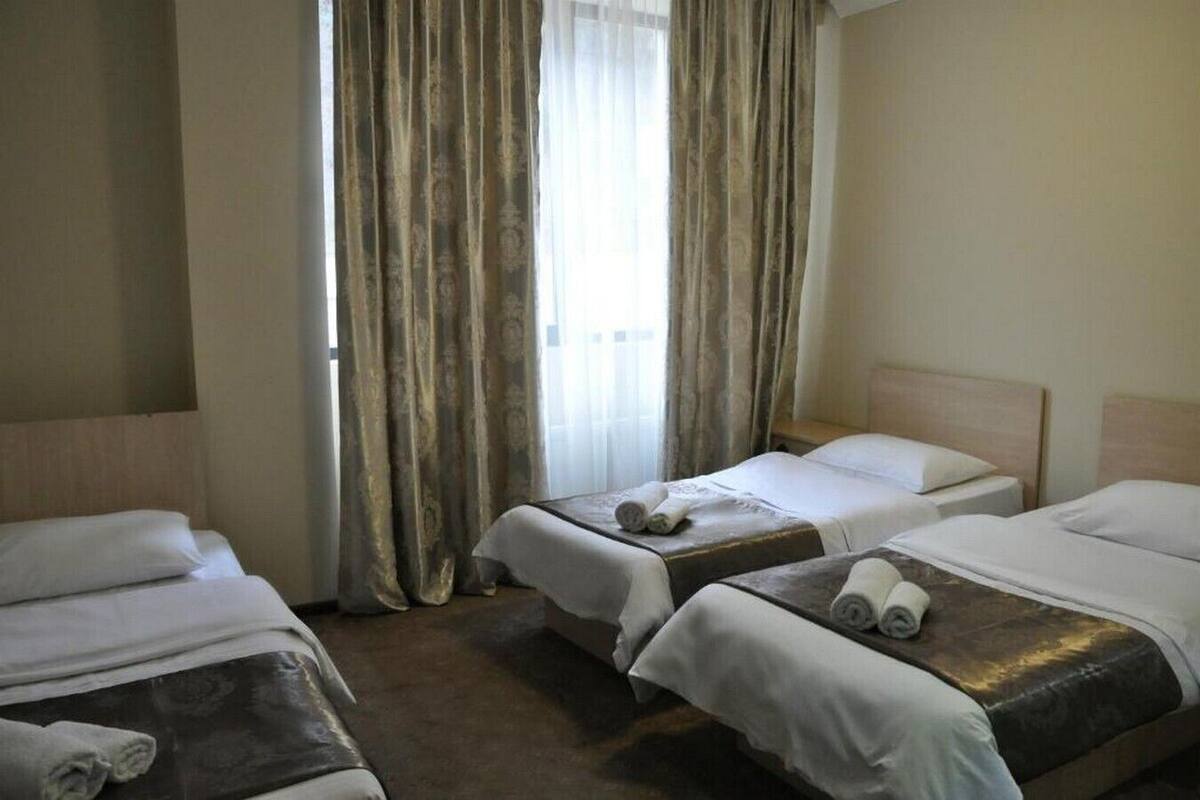 Blackout curtains, free WiFi, bed sheets