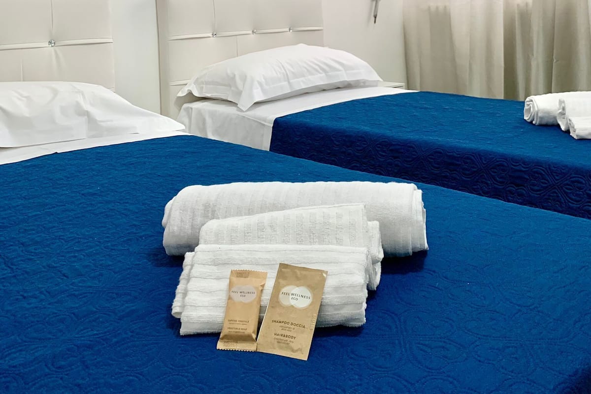 Double Room | Down comforters, desk, laptop workspace, blackout drapes