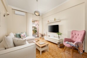 Luxury Apartment | Living area | Flat-screen TV - Ivory Luxury Suite by Corfuescapes (Corfu)