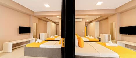 Familienzimmer, Balkon, Gartenblick | Hochwertige Bettwaren, Minibar, Zimmersafe, Schreibtisch