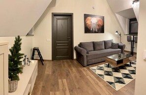 Flat-screen TV - Cozy Central Attic SELF CHECK-In (Vilnius)