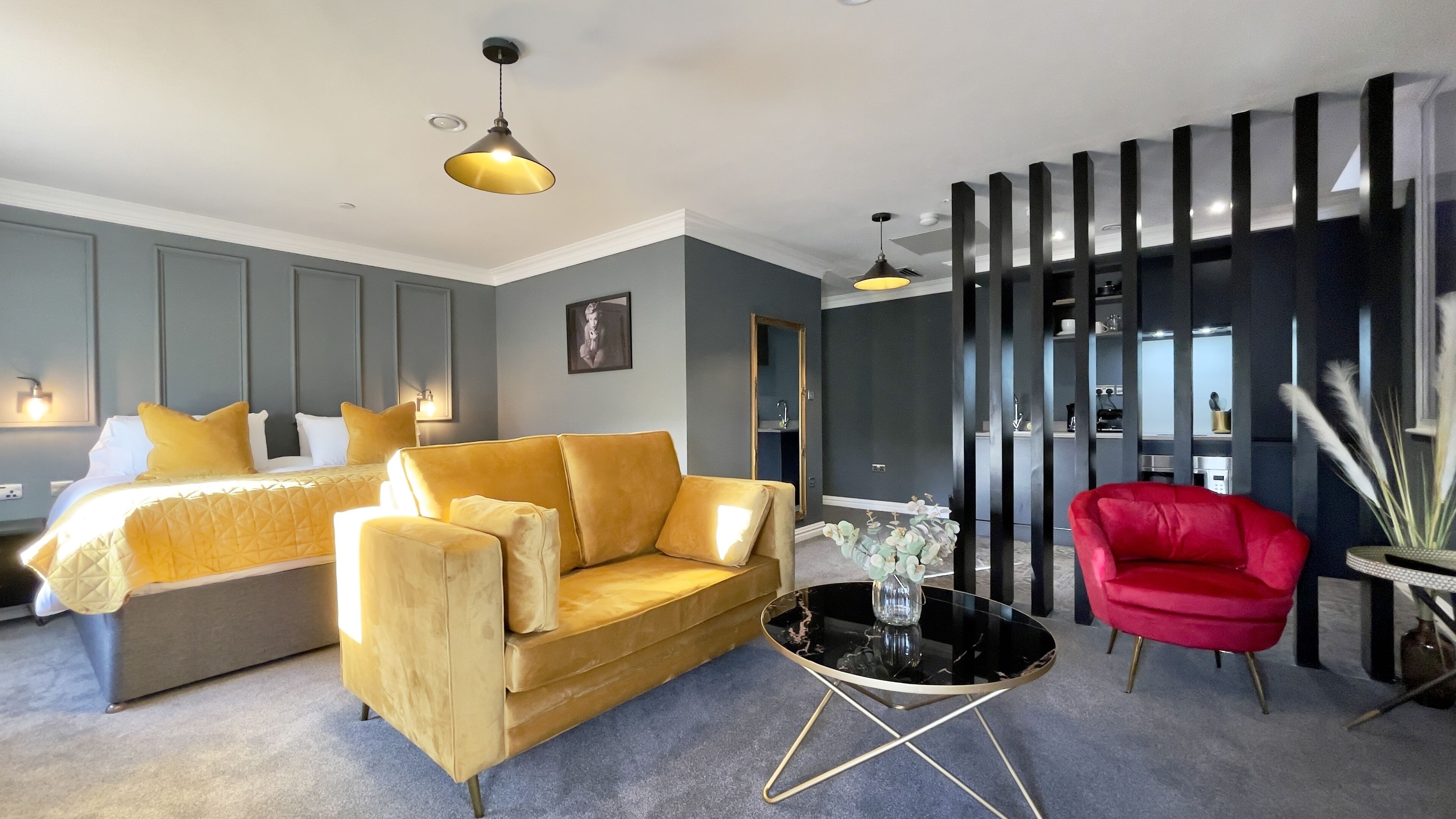 Deluxe Studio Suite | Premium bedding, pillow-top beds, desk, soundproofing