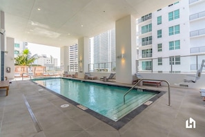 A heated pool