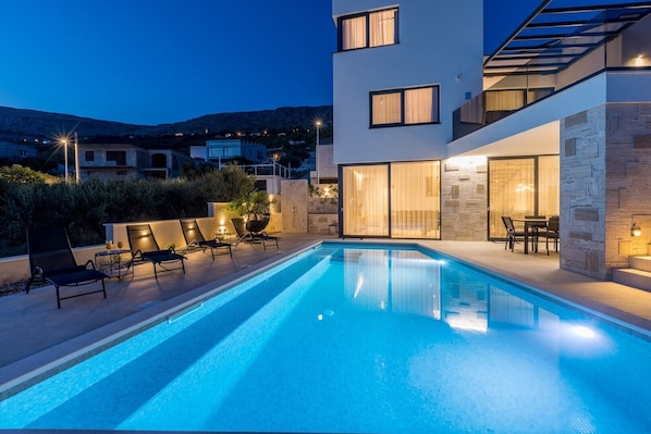A heated pool