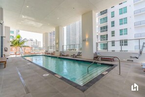 A heated pool