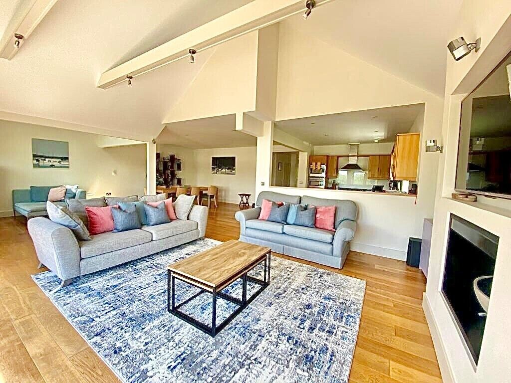 Smart TV, fireplace, DVD player, stereo