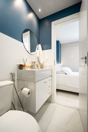 Hair dryer, towels