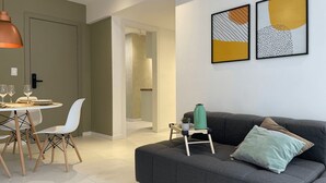 Living area - Modern and cozy apartment at Itapoã Beach (Vila Velha)
