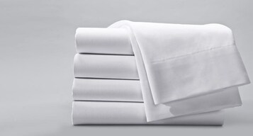 A stack of white linens.