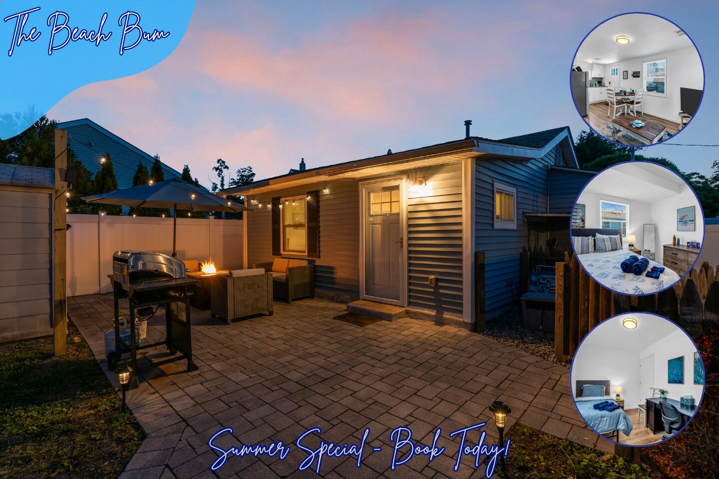 Perfect 2BR Getaway Just 3.5 Blocks to Beach & Boards | 3 Badges,Fire Pit, Grill