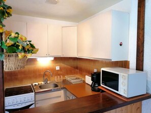 Fridge, microwave, coffee/tea maker, toaster - 1st floor, view mountain, balcony, parking, tv, 40m², Le Grand Bornand (Le Grand-Bornand)