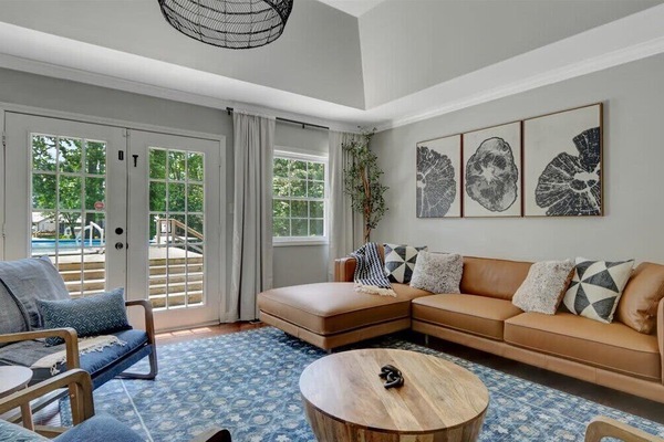 Our cozy living room is perfect for your family to relax and catch up