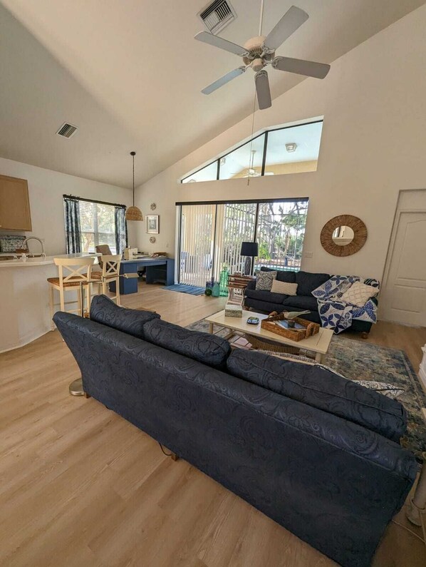 Living area - Florida Lifestyle in Fabulous Artistic Retreat Pool Home (Bonita Springs)