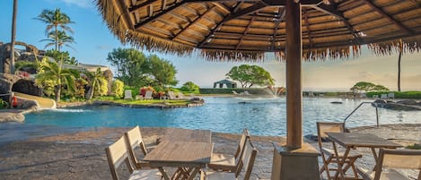 Outdoor pool, a heated pool