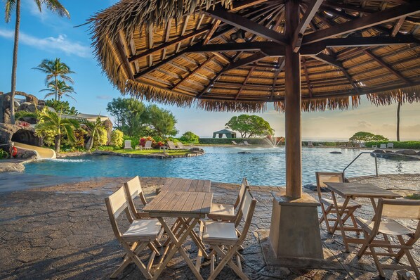 Outdoor pool, a heated pool