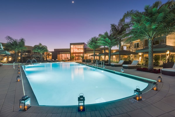 Una piscina riscaldata