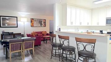 Standard Apartment, 2 Bedrooms | Private kitchen | Full-size fridge, microwave, oven, stovetop