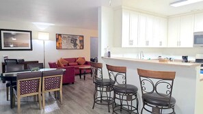 Standard Apartment, 2 Bedrooms | Private kitchen | Full-size fridge, microwave, oven, stovetop