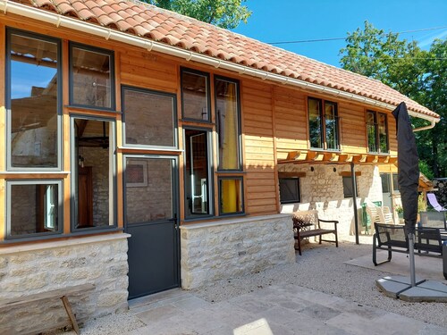 Maison de vacances climatisée à la campagne avec piscine partagée - 3 étoiles