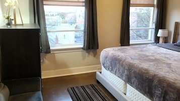 1 bedroom, iron/ironing board, travel crib, free WiFi