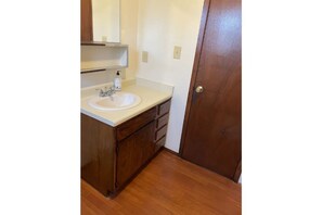 Hair dryer, towels, toilet paper