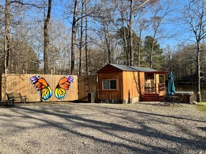 Exterior - Lakefront Tiny Cabin with Hot Tub and Fire Pit (Oakland)