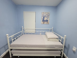 2 bedrooms, desk, travel crib, free WiFi