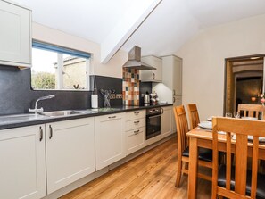Fridge, dishwasher, electric kettle, toaster