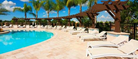 Outdoor pool, a heated pool