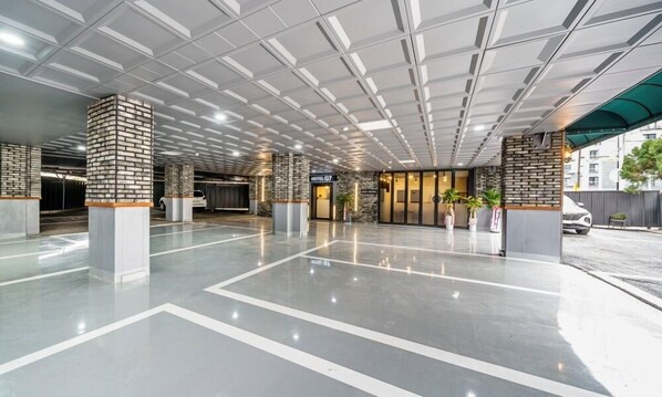 Free self parking, free valet parking