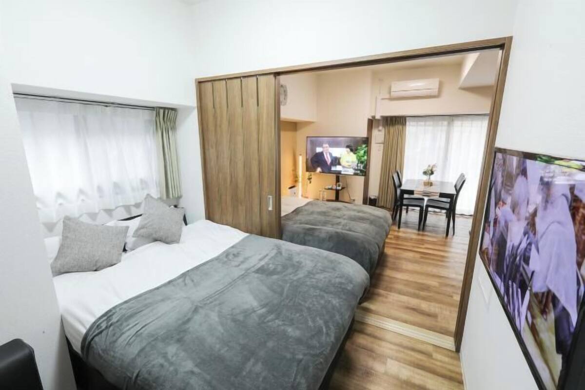 Laptop workspace, blackout drapes, iron/ironing board, WiFi (free)