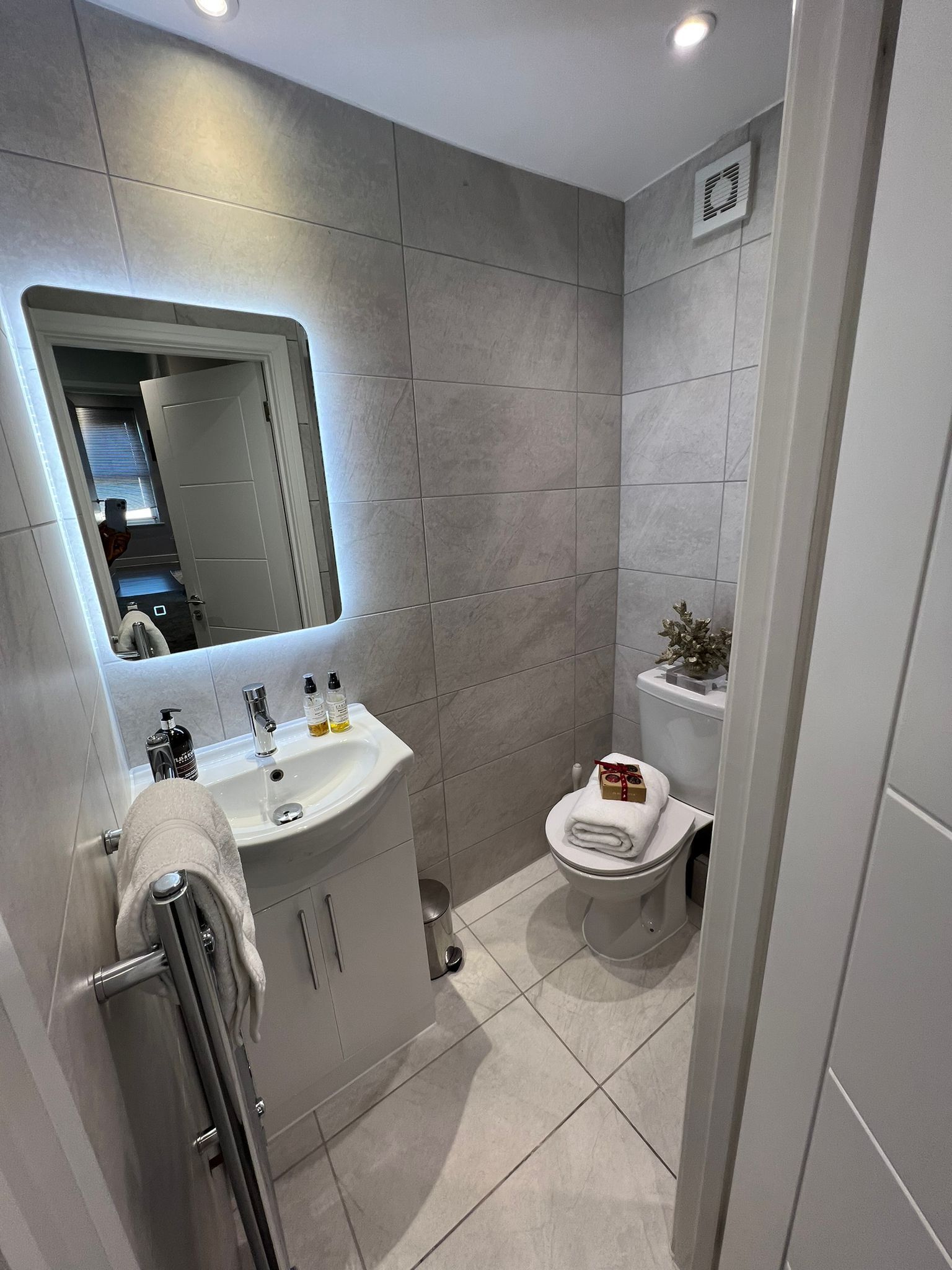 Shower, hair dryer
