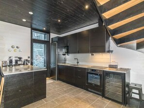 Fridge, microwave, dishwasher, high chair