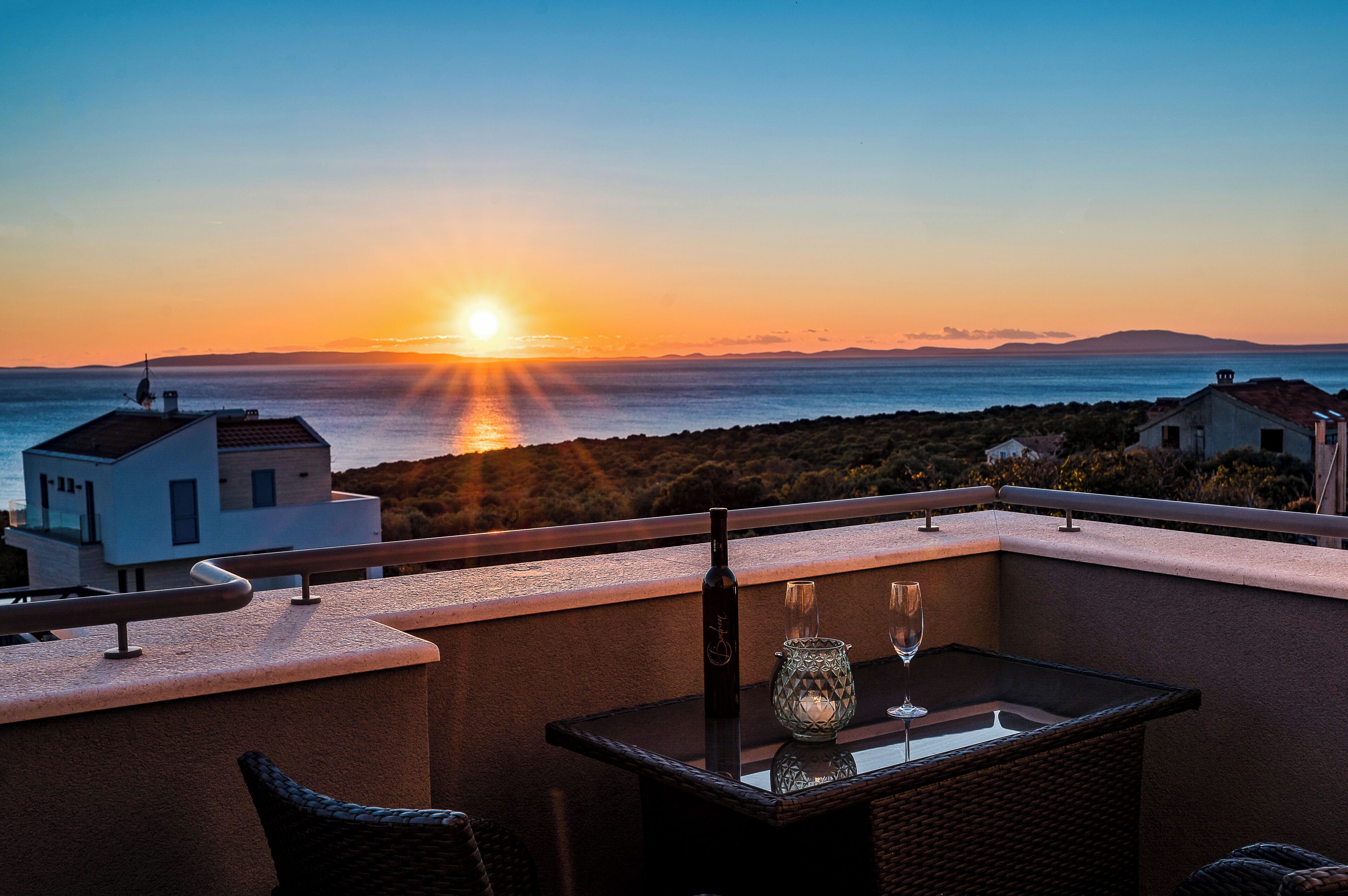 Villa Deluxe, 2 chambres, piscine privée, vue mer | Vue de la chambre